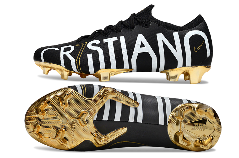 Vapor 12 Elite FG CR7 Black/Gold