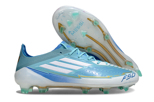 F50 Elite FG Laced Blue Ice Messi